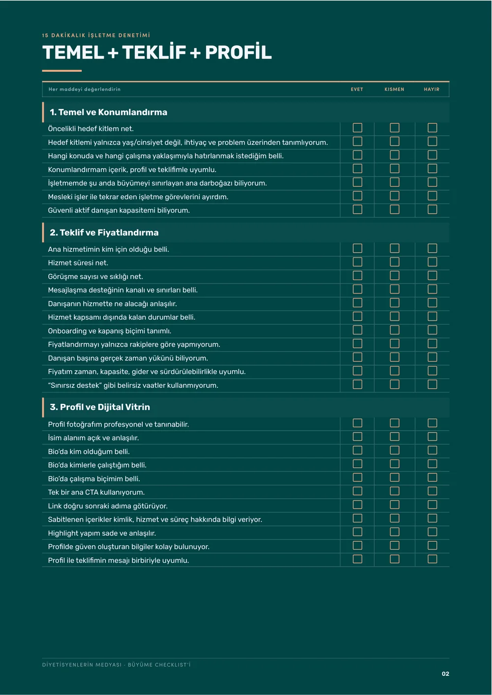 Checklist